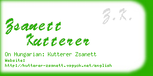 zsanett kutterer business card